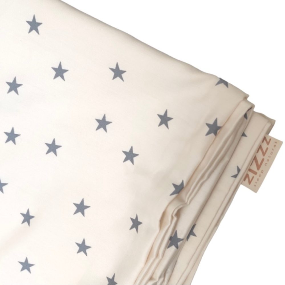Glücksstern Duvetbezug - 140x170cm - Weiche satin Bio-Baumwolle - mit Lasche