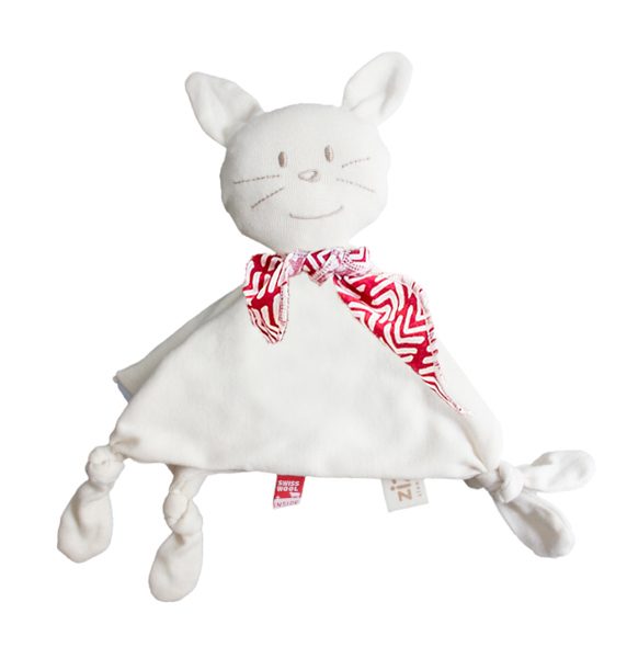 Zizzz - Schmusetuch Rabbit Herringbone  kbA-Baumwolle & Swisswool, One Size