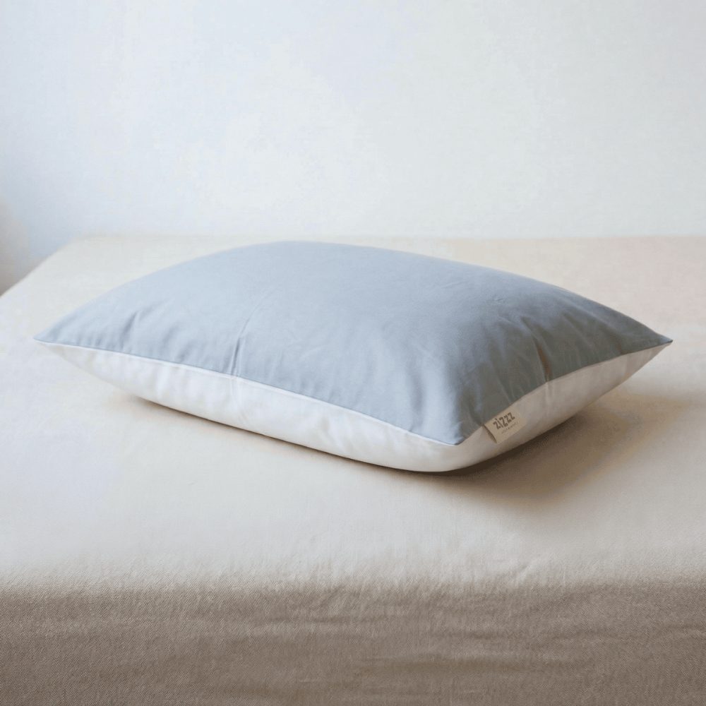 Perkal Kissenbezug – 60x90cm – Weiss & Grau