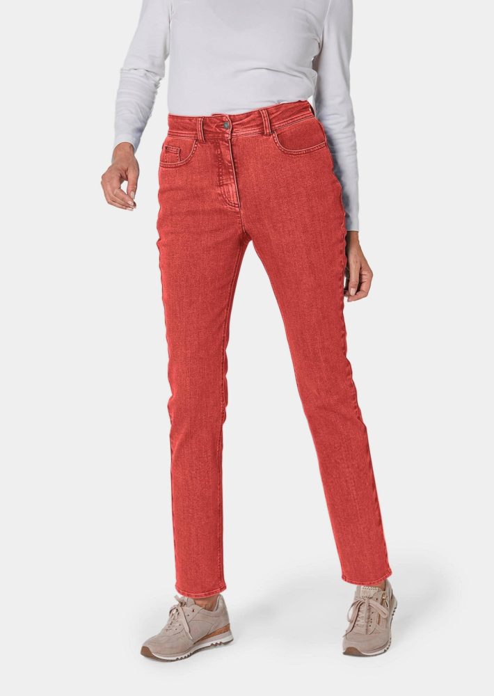 Superbequeme Hose mit Bauchweg-Effekt - terrakotta - Gr. 275 von Goldner Fashion