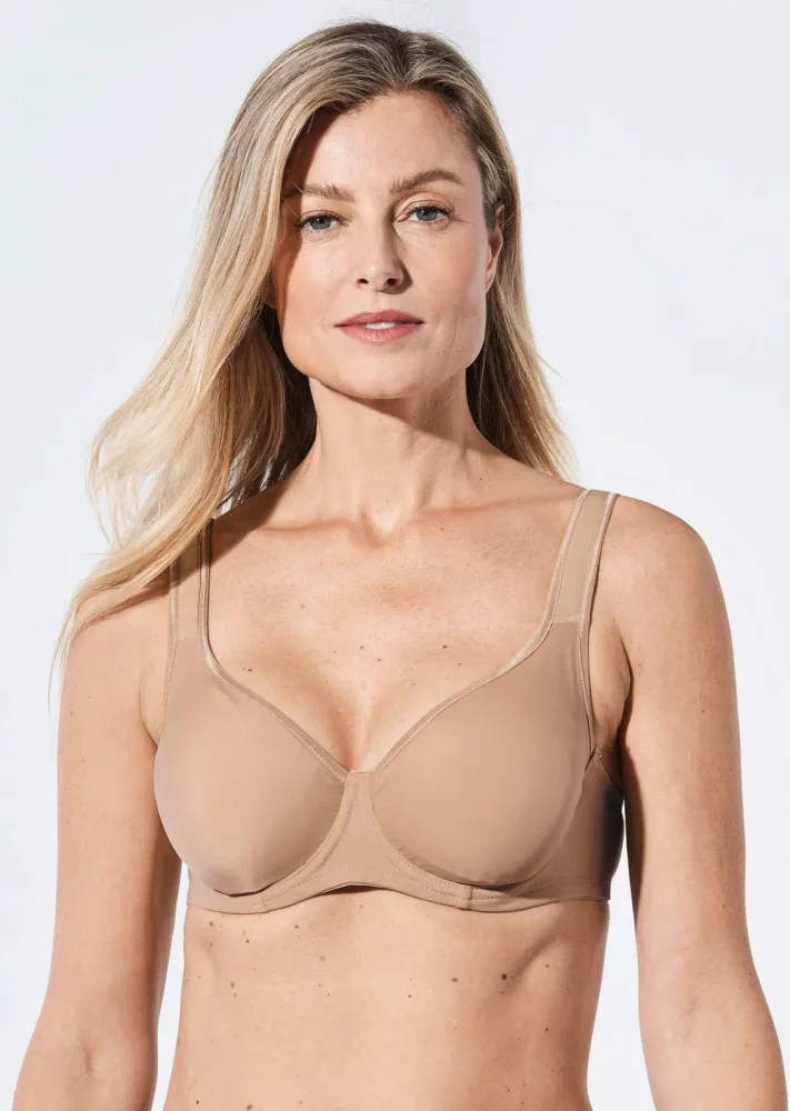 Bügel-BH aus Microfaser - haut - Gr. 80 D von Goldner Fashion