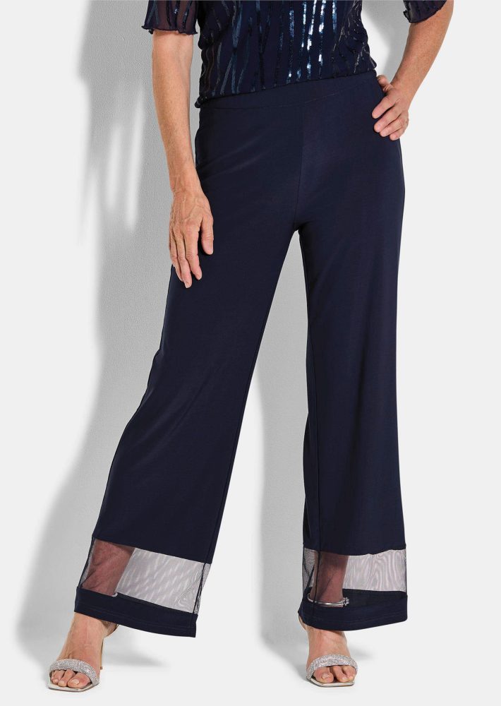 Hose VERA mit Mesh-Einsätzen - marine - Gr. 21 von Goldner Fashion