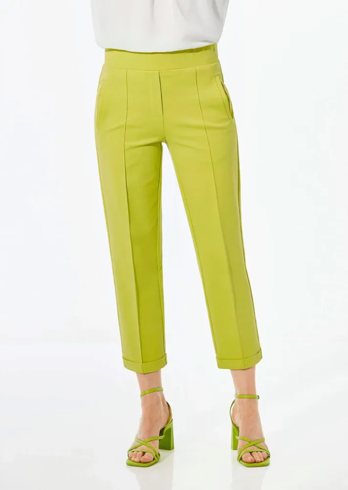 7/8-Hose CARLA aus Viskose-Jersey - hellgrün - Gr. 195 von Goldner Fashion