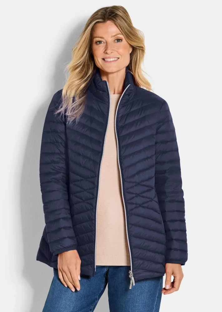 Daunenjacke mit femininer Steppung - marine - Gr. 20 von Goldner Fashion