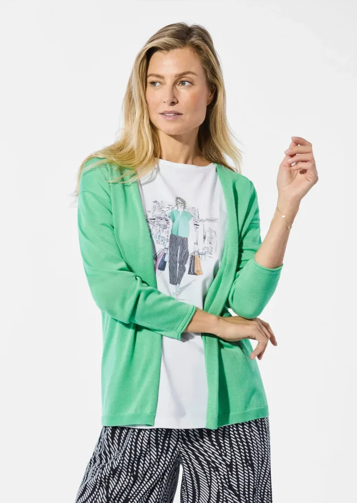 Cardigan - hellgrün - Gr. 19 von Goldner Fashion
