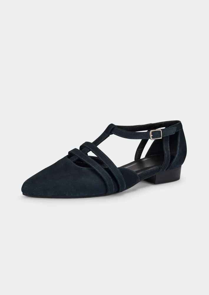 Pumps mit Riemchen in Komfort-Weite - schwarz - Gr. 38 von Goldner Fashion