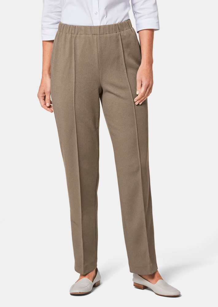 Bequeme Rippenhose CARLA - taupe - Gr. 19 von Goldner Fashion
