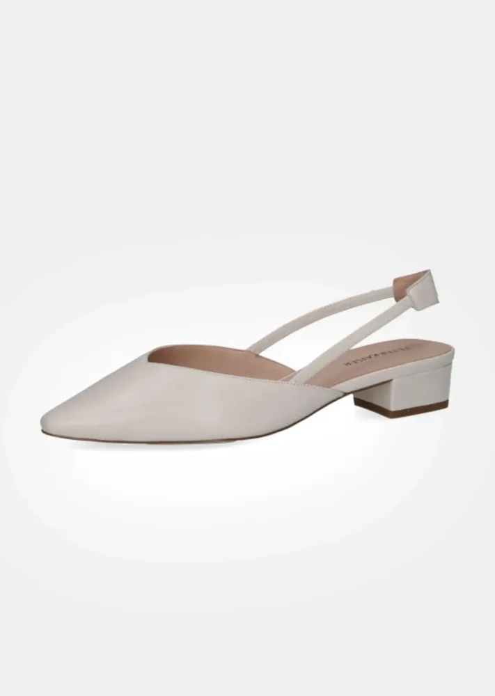 Slingpumps aus echtem Leder - cremeweiss - Gr. 5,5 von Goldner Fashion