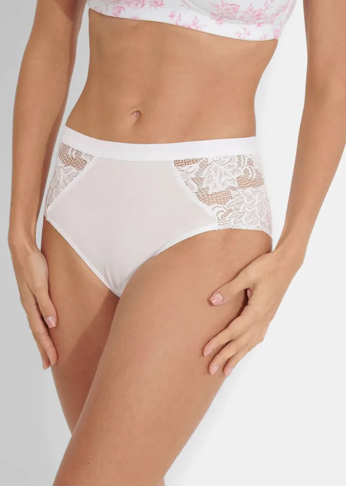 Taillenslip im 2er-Pack aus Modal - weiss - Gr. 36 von Goldner Fashion