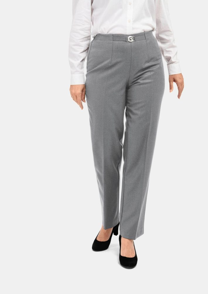 Schurwoll-Schlupfhose - grau / méliert - Gr. 27 von Goldner Fashion