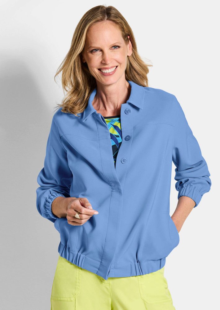 Jacke im Blouson-Stil - blau - Gr. 20 von Goldner Fashion