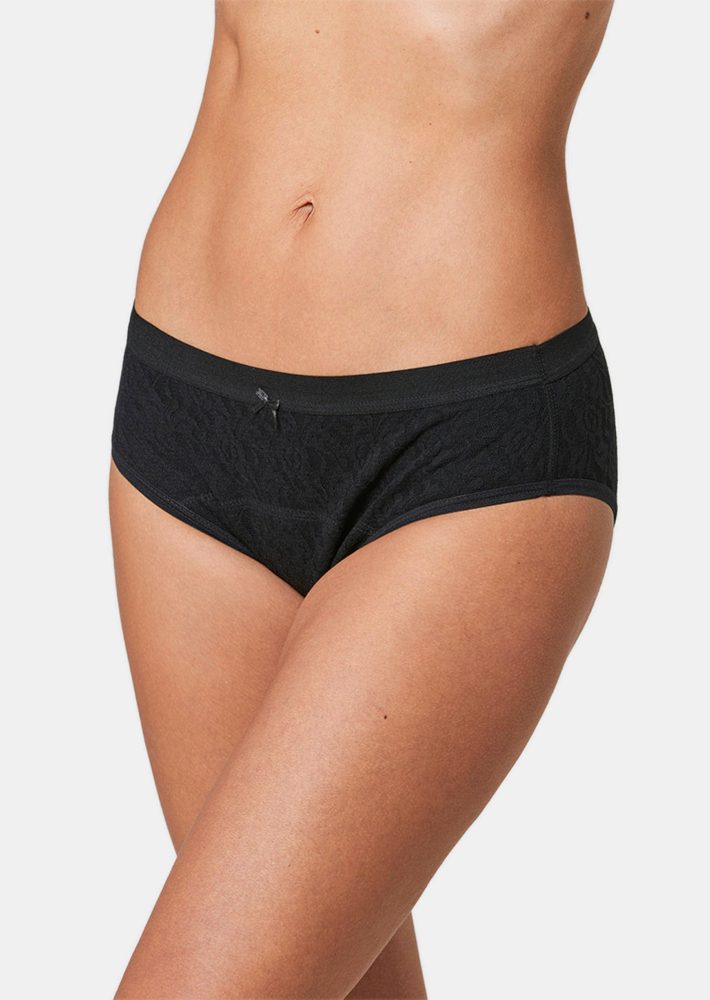 Moderner Inkontinenz-Slip in Spitze allover - schwarz - Gr. M von Goldner Fashion