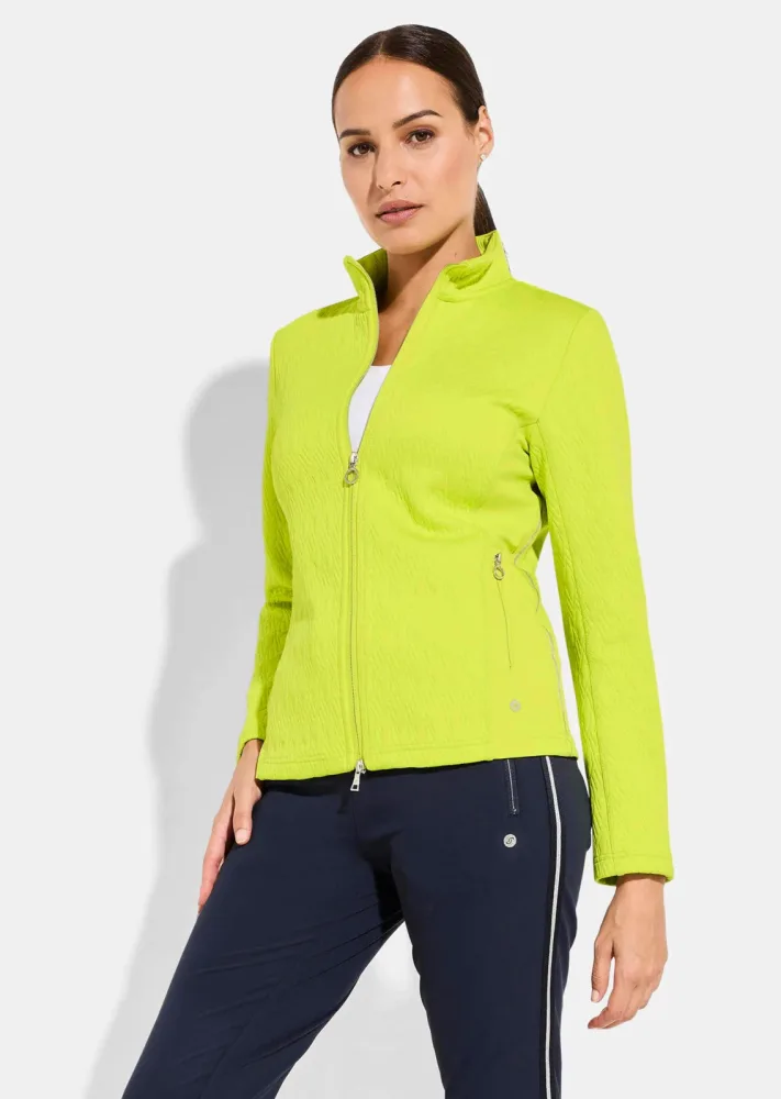 Freizeitjacke mit Reissverschlusstaschen - grün - Gr. 36 von Goldner Fashion