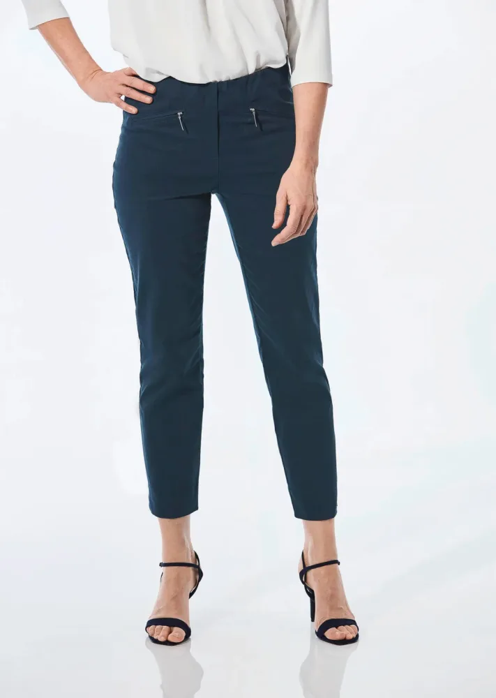 7/8-Bengalinhose LOUISA - marine - Gr. 40 von Goldner Fashion