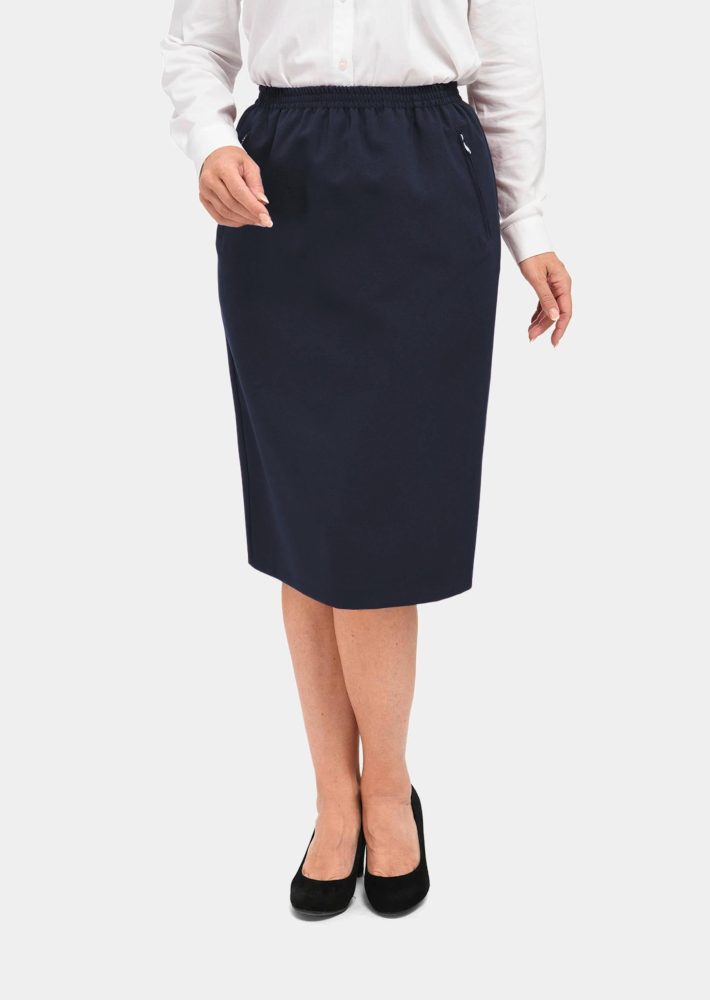 Knitterfreier Reiseschlupfjupe - marine - Gr. 20 von Goldner Fashion