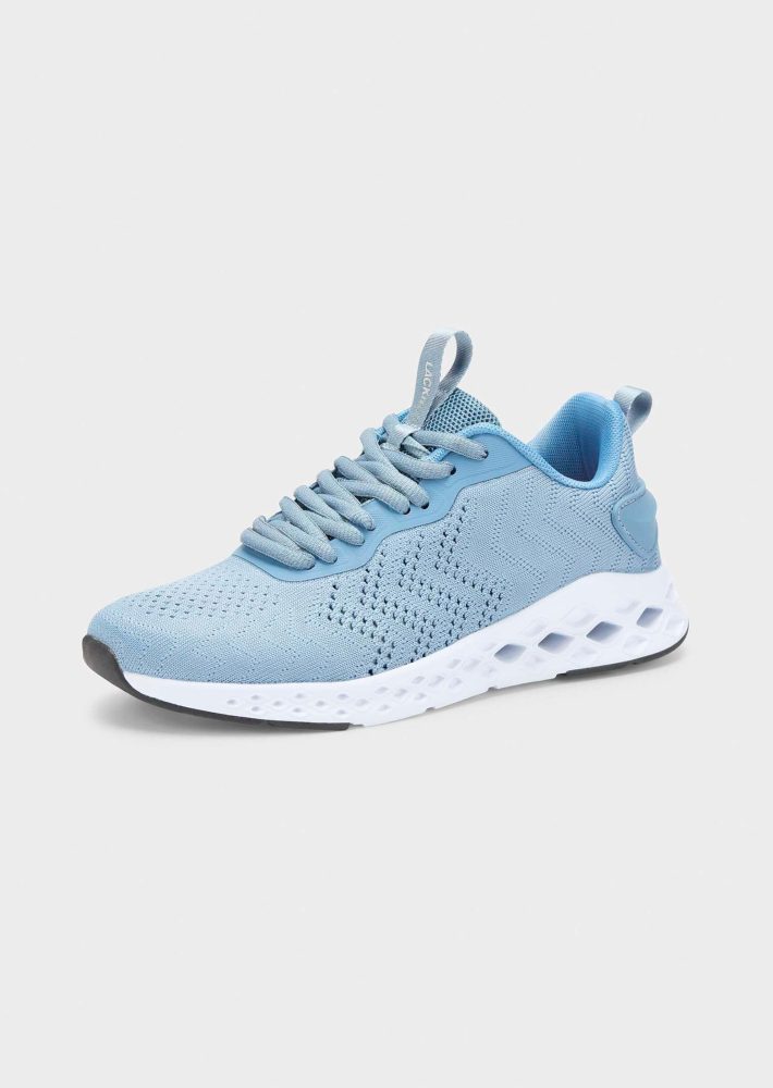 Sneaker aus Mesh mit Memory Foam - blau - Gr. 41 von Goldner Fashion