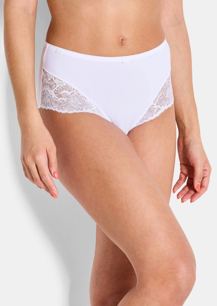 Taillenslip mit Spitze - weiss - Gr. 40 von Goldner Fashion