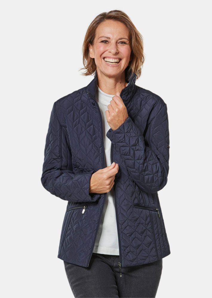 Leicht wattierte Steppjacke - blau / marine - Gr. 19 von Goldner Fashion