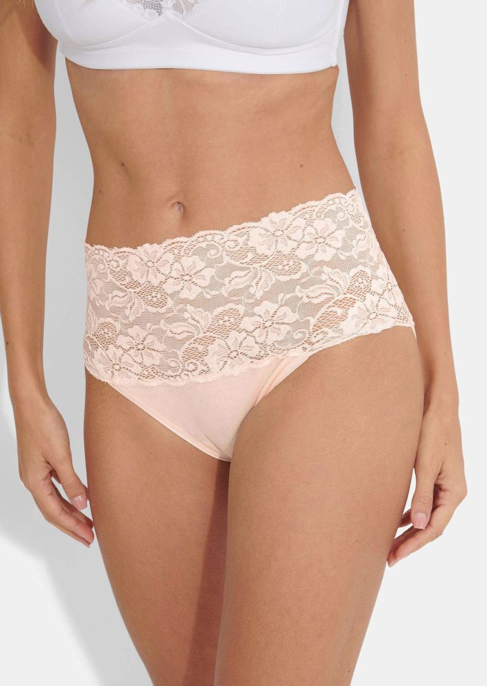 Taillenslip aus Bio-Baumwolle im 2er-Pack - pfirsich - Gr. 38 von Goldner Fashion