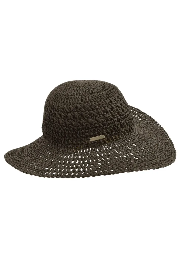 Leichter Sommerhut aus Papierstroh - khaki - Gr. Einheitsgröße von Goldner Fashion