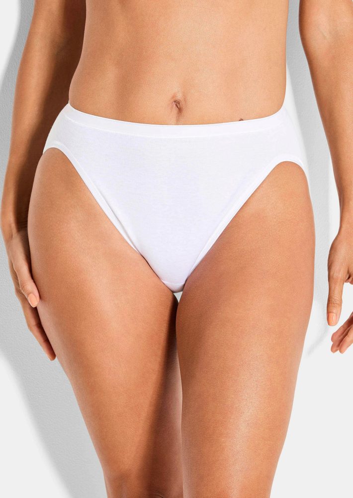 Jazzpant im 3er-Pack aus Baumwolle - weiss - Gr. 46 von Goldner Fashion