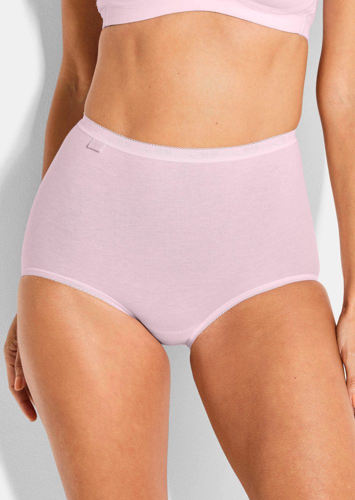 Taillenslip im 4er-Pack - hellblau / blau / rosé - Gr. 40 von Goldner Fashion