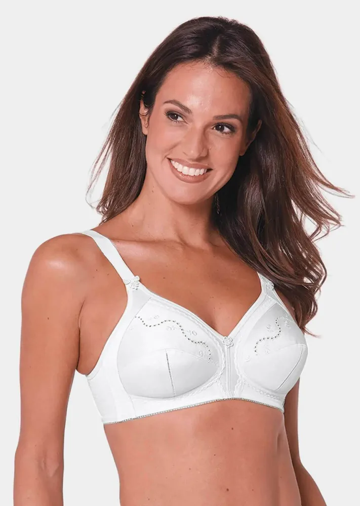 Spitzen-BH mit Lochstickerei - weiss - Gr. 80 C von Goldner Fashion