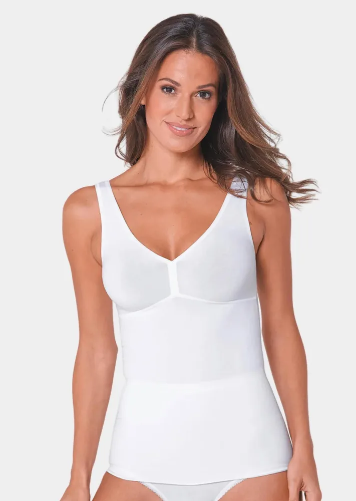 BH-Hemd mit gemoldeten Cups - weiss - Gr. 40/42 von Goldner Fashion