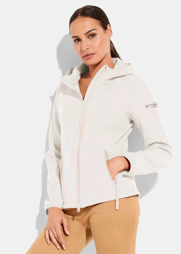 Flauschige Softshell-Jacke - cremeweiss - Gr. 46 von Goldner Fashion