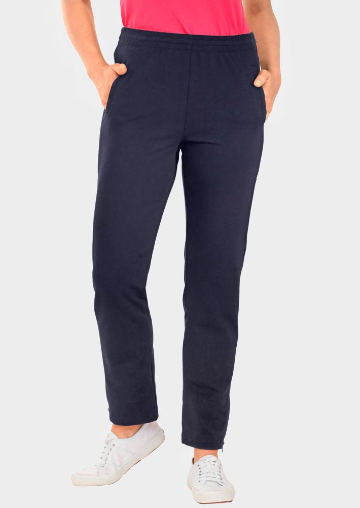Reha-Hose mit seitlichem Reissverschluss - marine - Gr. 20 von Goldner Fashion