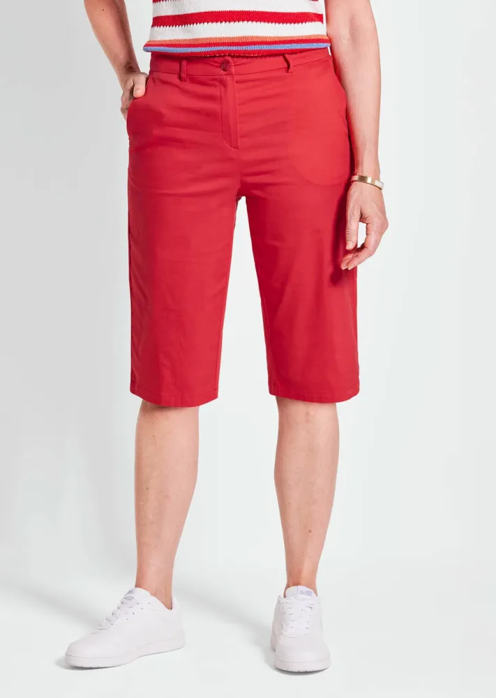 Bermuda-Shorts CARLA mit Formbund - rot - Gr. 20 von Goldner Fashion