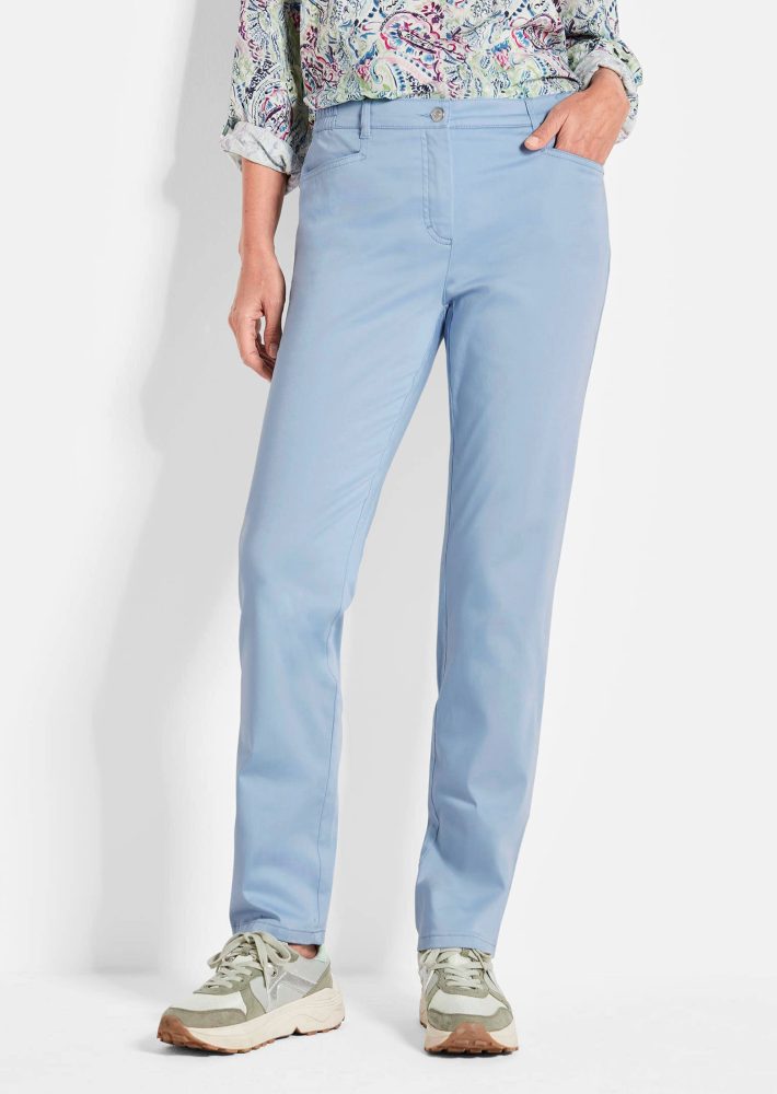Satin-Baumwollhose LOUISA - hellblau - Gr. 26 von Goldner Fashion