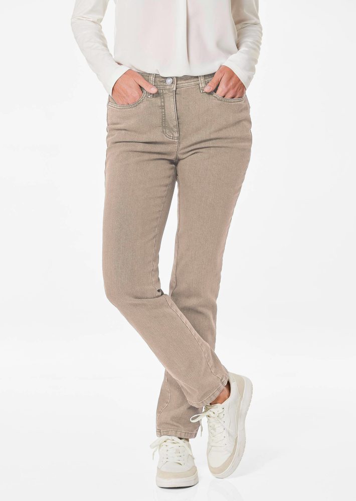 Röhrenjeans LOUISA - beige - Gr. 24 von Goldner Fashion