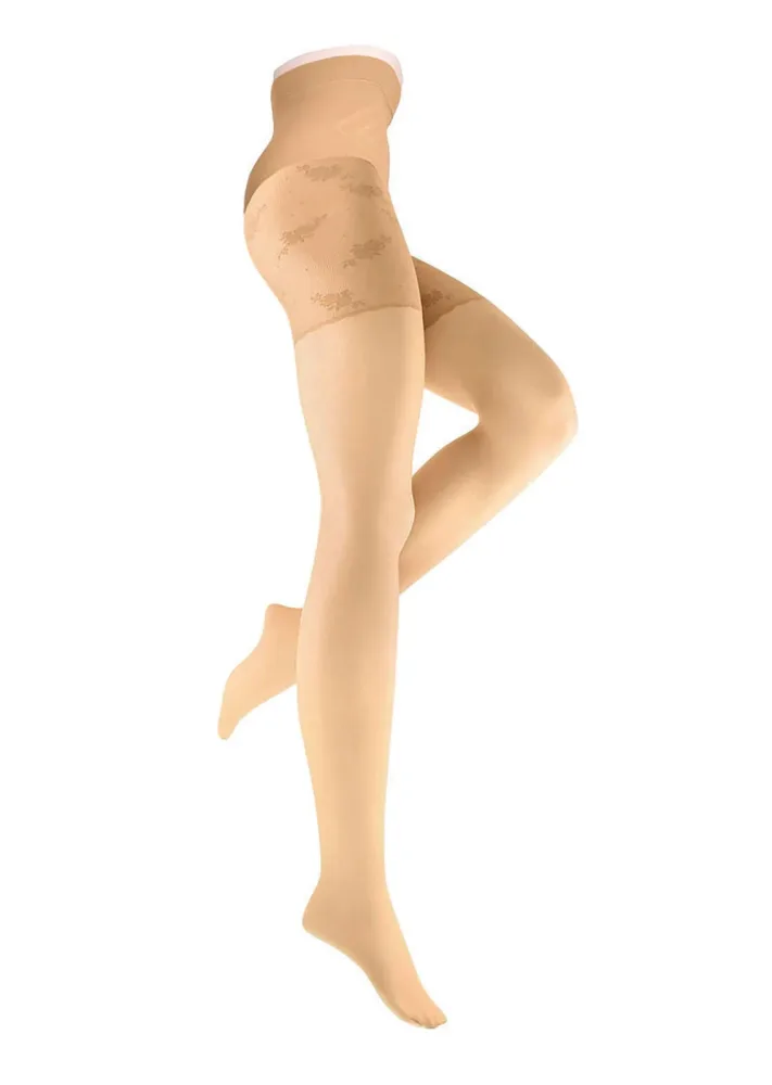 Feinstrumpfhose 20 DEN mit leichter Kompression - caramel - Gr. 38/40 von Goldner Fashion