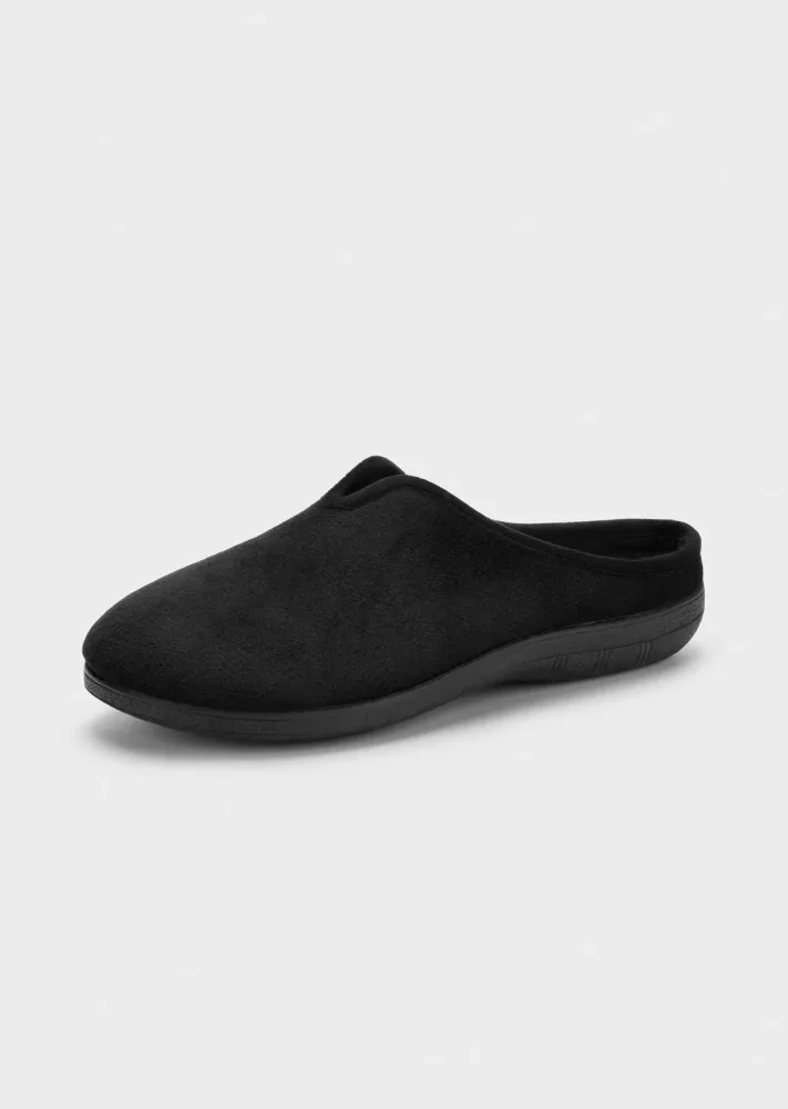 Pantoffeln mit Kautschuk-Sohle - schwarz - Gr. 39 von Goldner Fashion