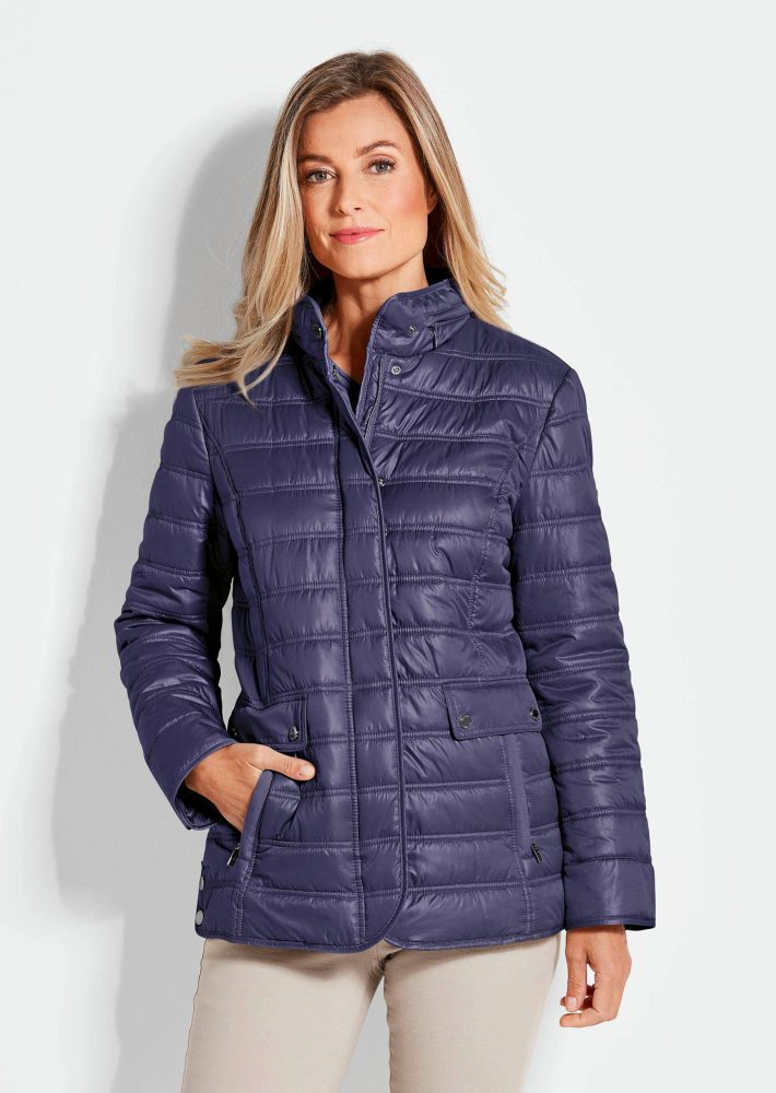 Leichte Steppjacke mit vielen Details - marine - Gr. 21 von Goldner Fashion