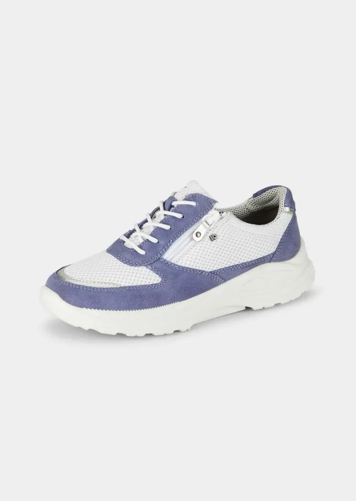 Sneaker mit herausnehmbarem Fußbett - lila / weiss - Gr. 38 von Goldner Fashion