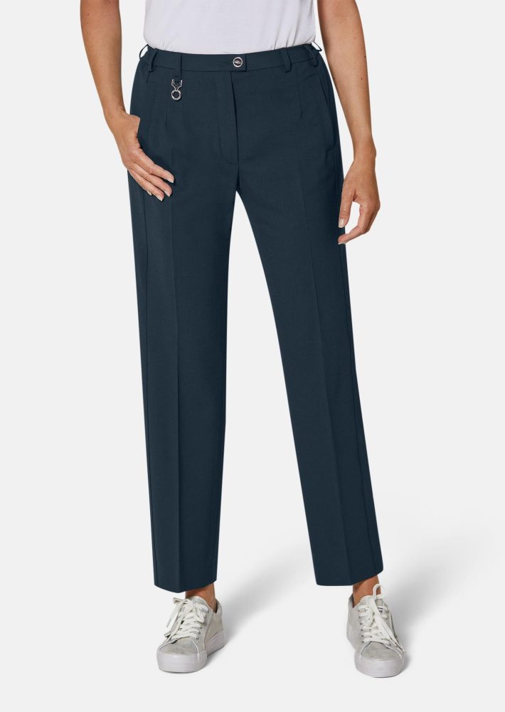 Trevira-Schurwollhose CARLA - marine - Gr. 19 von Goldner Fashion