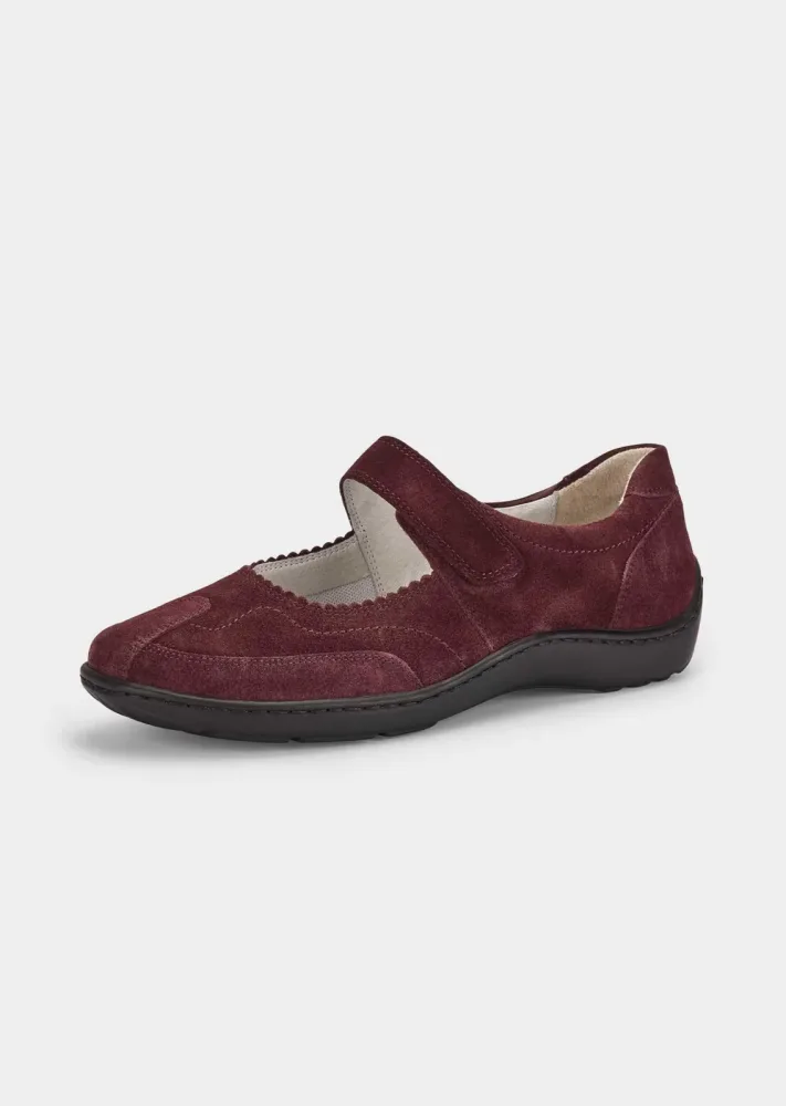 Ballerinas aus Leder - bordeaux - Gr. 39 von Goldner Fashion