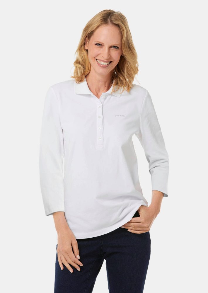 Poloshirt in hochwertiger Pikee-Qualität - weiss - Gr. 24 von Goldner Fashion