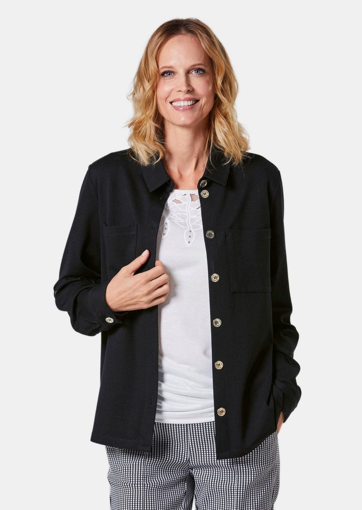 Hemdjacke - schwarz - Gr. 21 von Goldner Fashion