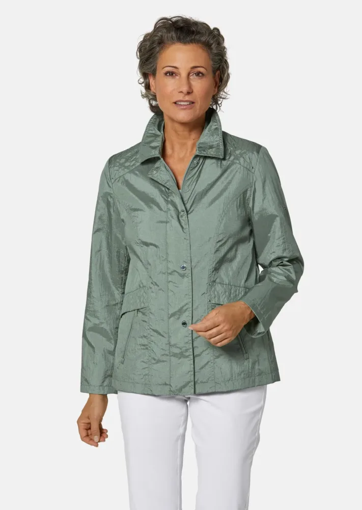 Leichte Jacke mit edlem Schimmer - salbei - Gr. 21 von Goldner Fashion