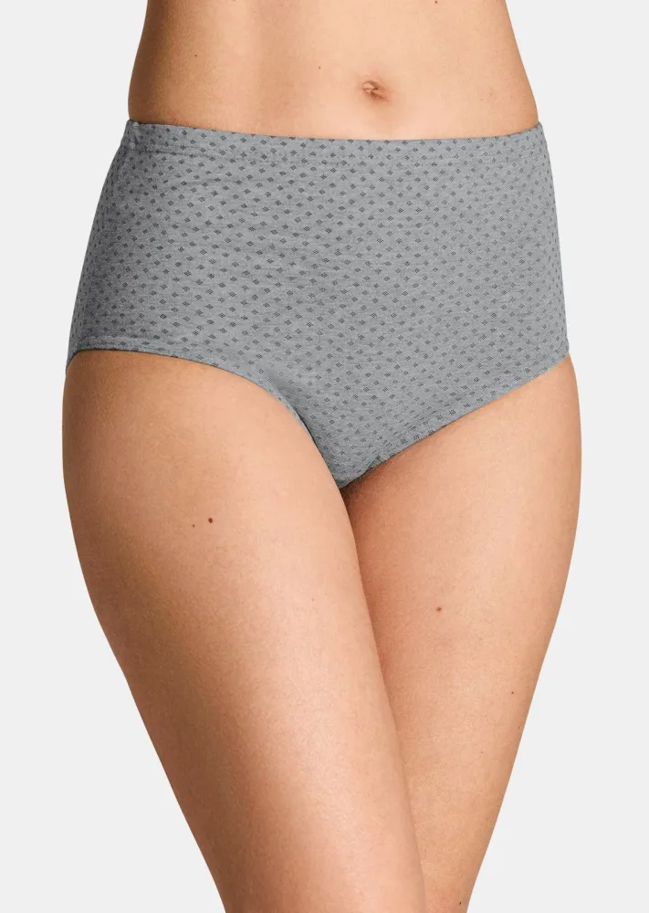 Baumwoll-Hüftslip im Mehrfachpack - taupe / weiss - Gr. 44 von Goldner Fashion