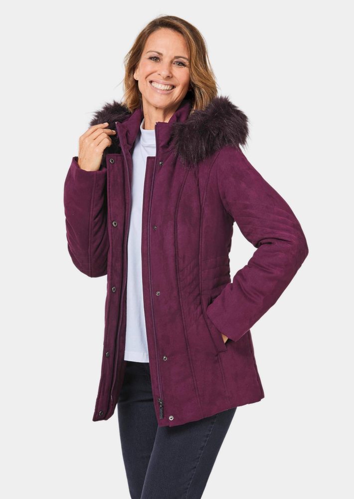 Steppjacke mit Kapuze - beere - Gr. 21 von Goldner Fashion