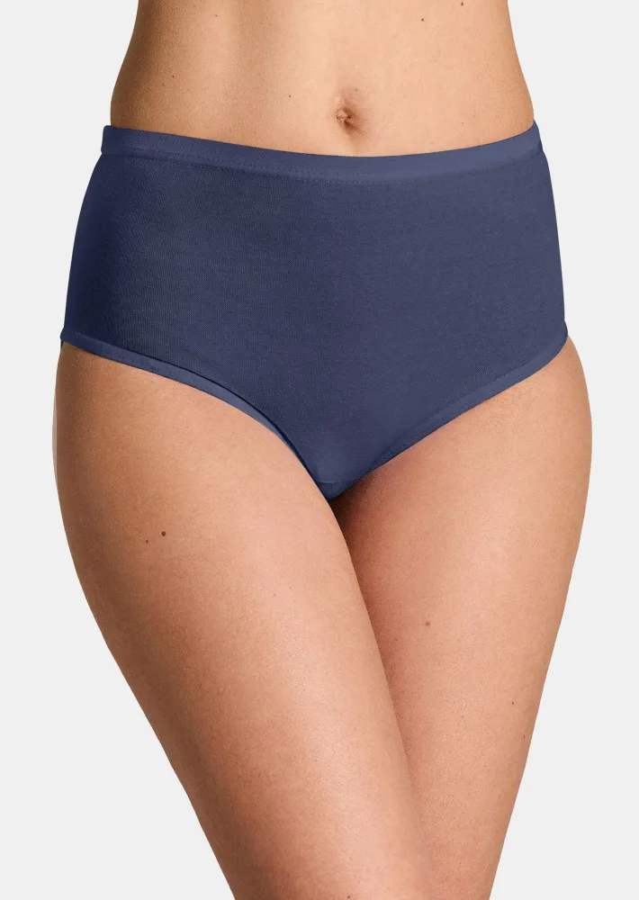 Hüftslip im 7er-Pack - caramel / bordeaux / marine - Gr. 36 von Goldner Fashion