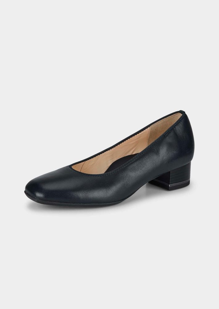 Pumps in klassischem Look - dunkelblau - Gr. 41 von Goldner Fashion