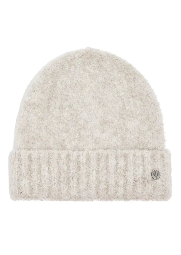 Warme Mütze mit Schurwolle - beige - Gr. Einheitsgröße von Goldner Fashion