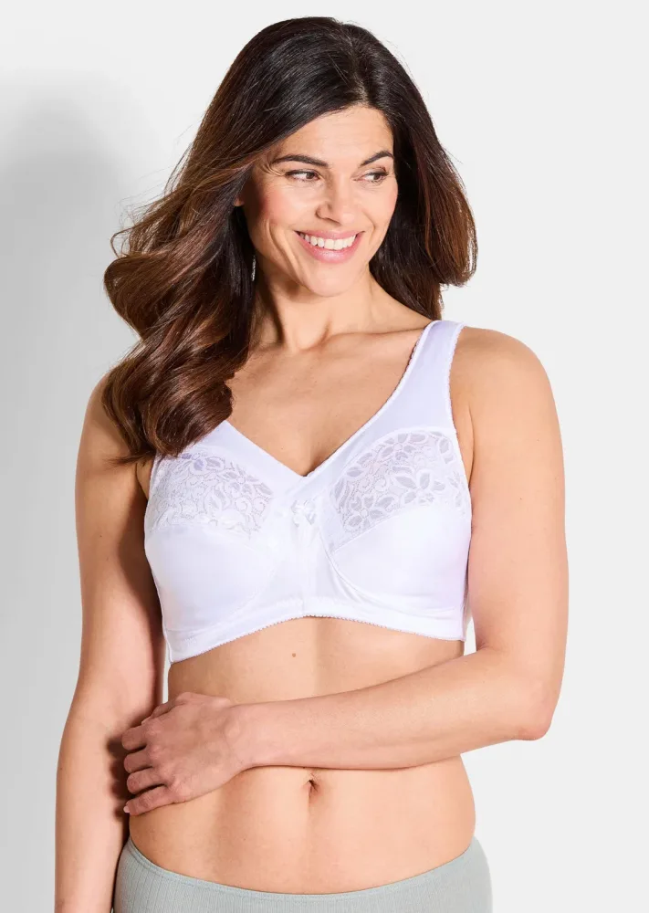 Bügelloser BH im 2er-Pack - weiss / weiss - Gr. 105 C von Goldner Fashion