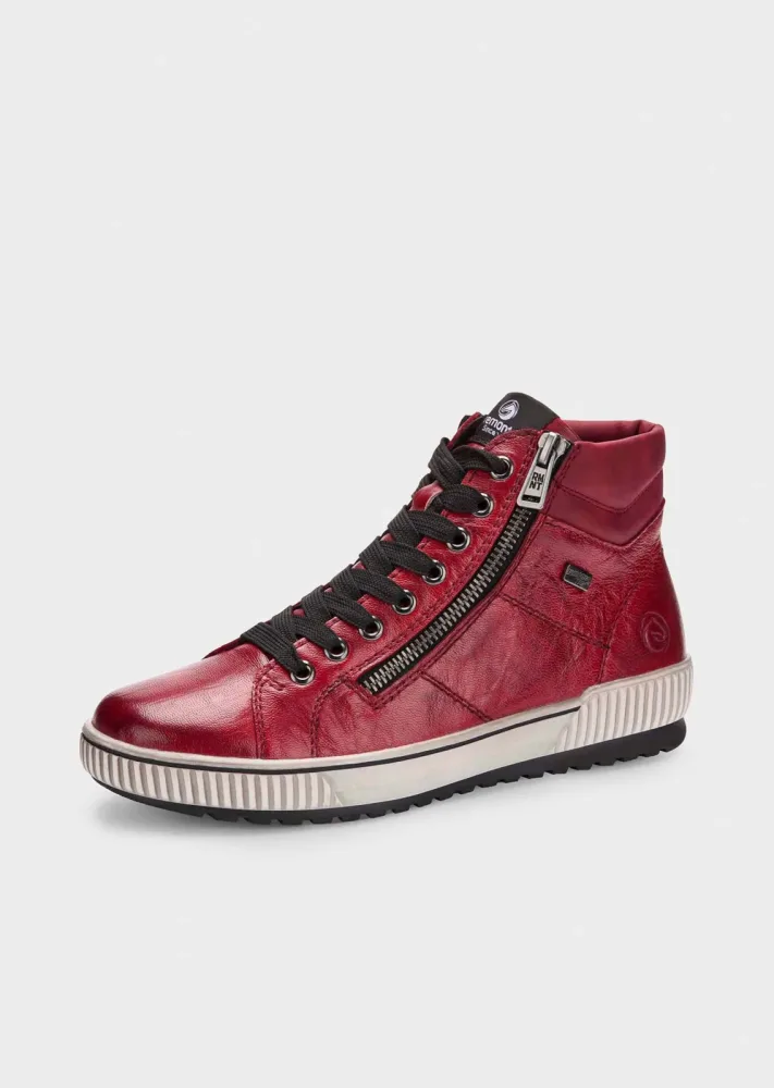 Lederschuhe mit Reissverschluss - rot - Gr. 38 von Goldner Fashion