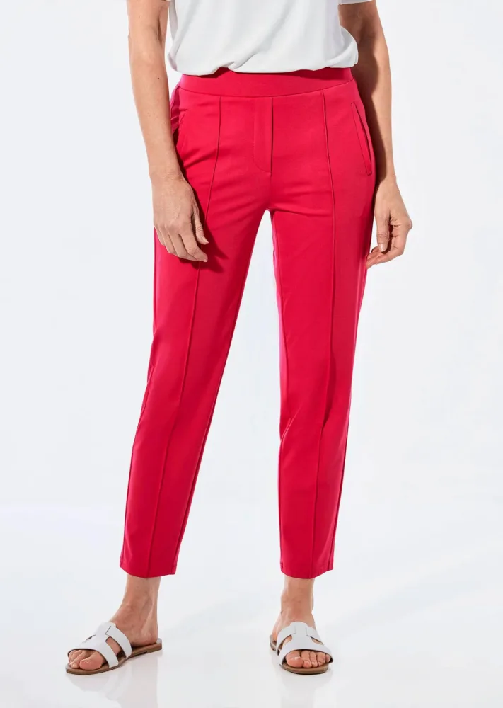 Weite Hose SARA aus Viskose-Jersey - rot - Gr. 21 von Goldner Fashion